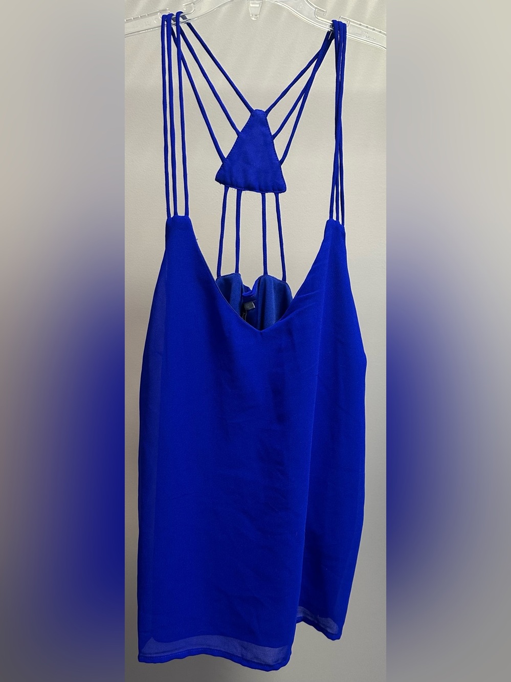 CHARLOTTE RUSSE size SMALL Royal BLUE Strappy tank top.